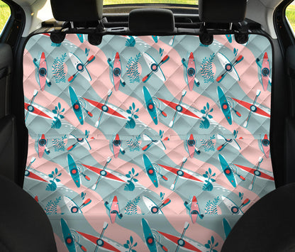 Kayak Pattern Print Design 05 Rear Dog Car Seat Cover Hammock