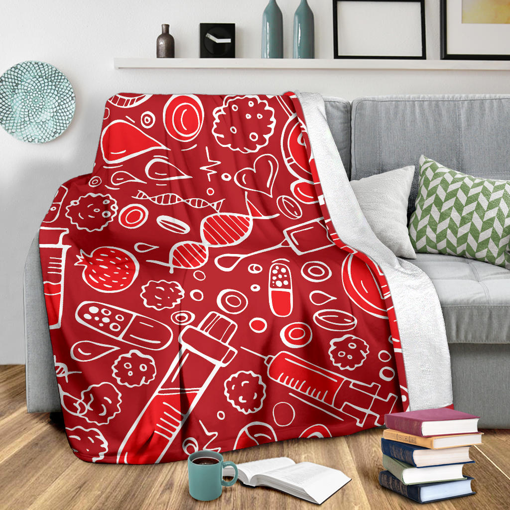 Phlebotomist Pattern Print Design A02 Premium Blanket