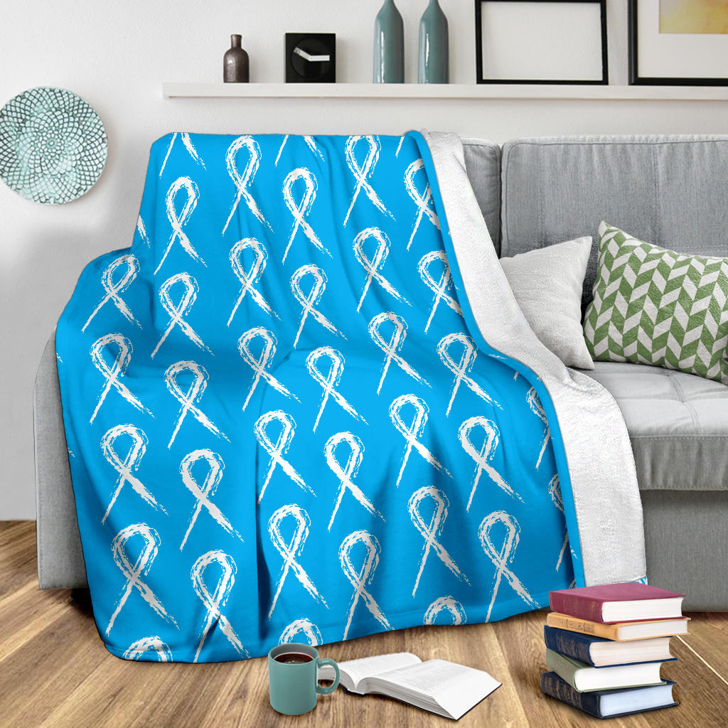 Prostate cancer Pattern Print Design A03 Premium Blanket