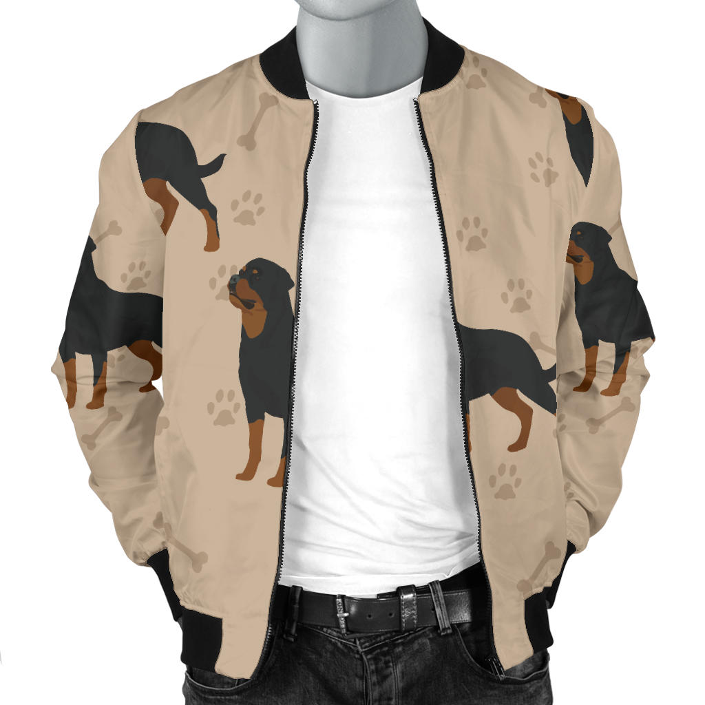 Rottweiler Pattern Print Design A01 Men Bomber Jacket
