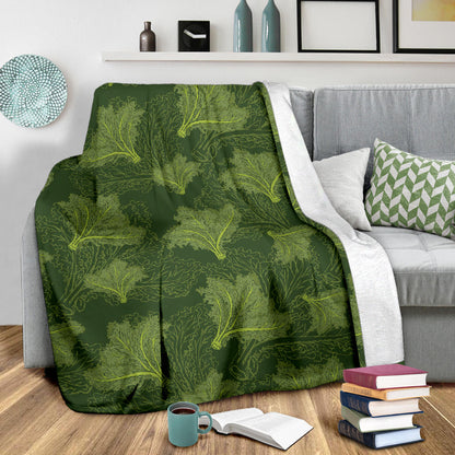 Kale Pattern Print Design 01 Premium Blanket