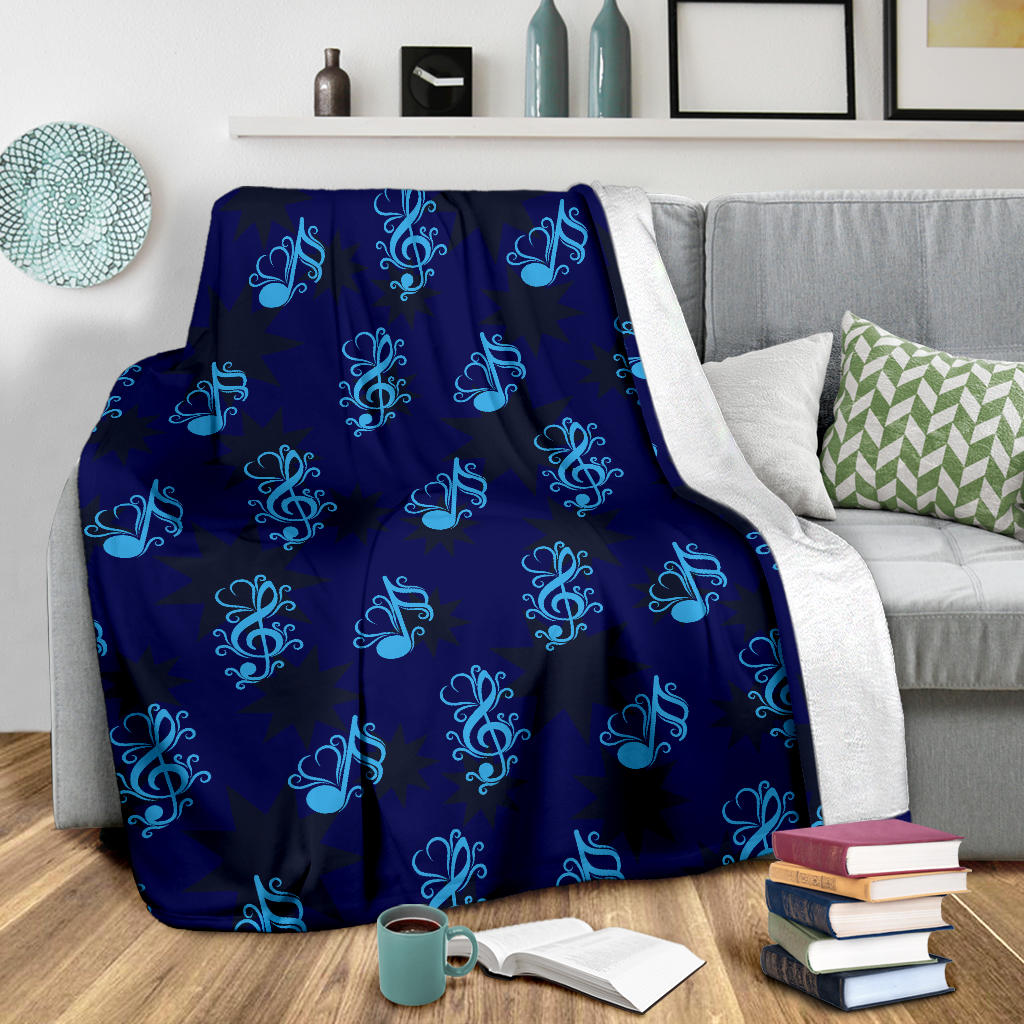 Music note Pattern Print Design A04 Premium Blanket