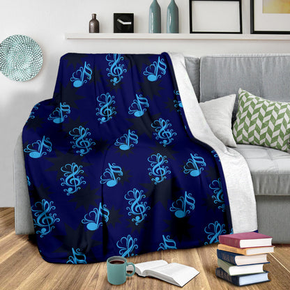 Music note Pattern Print Design A04 Premium Blanket