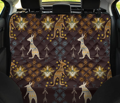 Kangaroos Pattern Print Design 03 Rear Dog Car Seat Cover Hammock