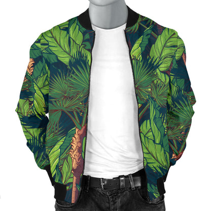 Rainforest Pattern Print Design A01 Men Bomber Jacket