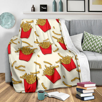 French Fried Pattern Print Design 01 Premium Blanket