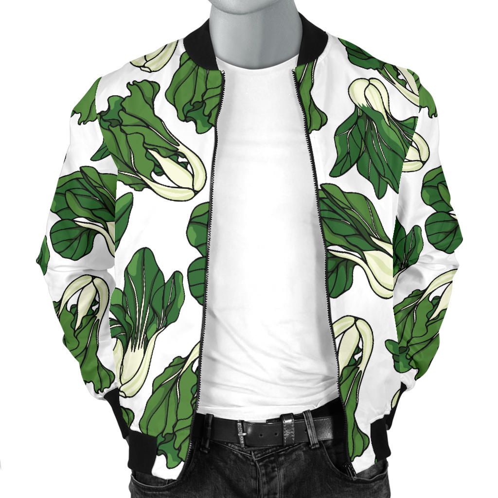 Bok Choy Pattern Print Design 02 Men Bomber Jacket