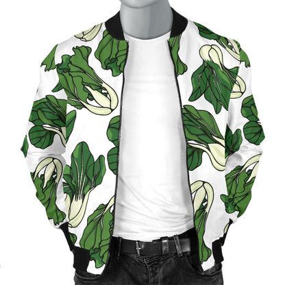 Bok Choy Pattern Print Design 02 Men Bomber Jacket