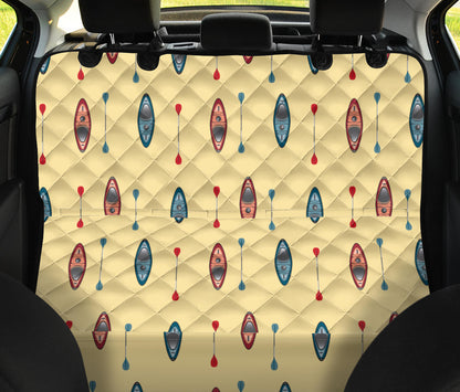 Kayak Pattern Print Design 02 Rear Dog Car Seat Cover Hammock