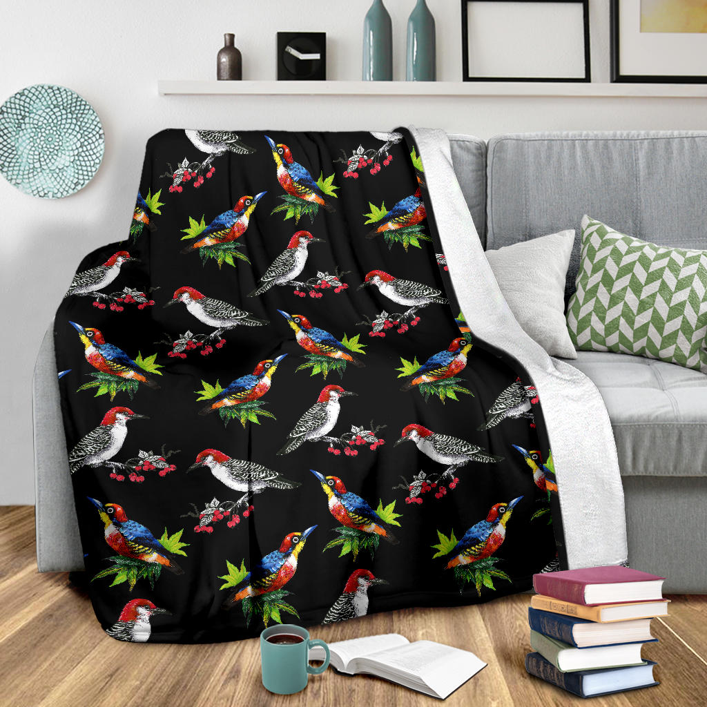 Birds Pattern Print Design 06 Premium Blanket
