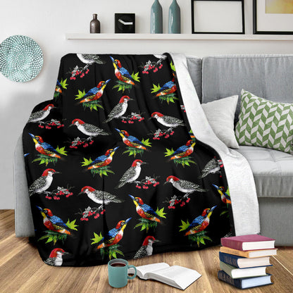 Birds Pattern Print Design 06 Premium Blanket