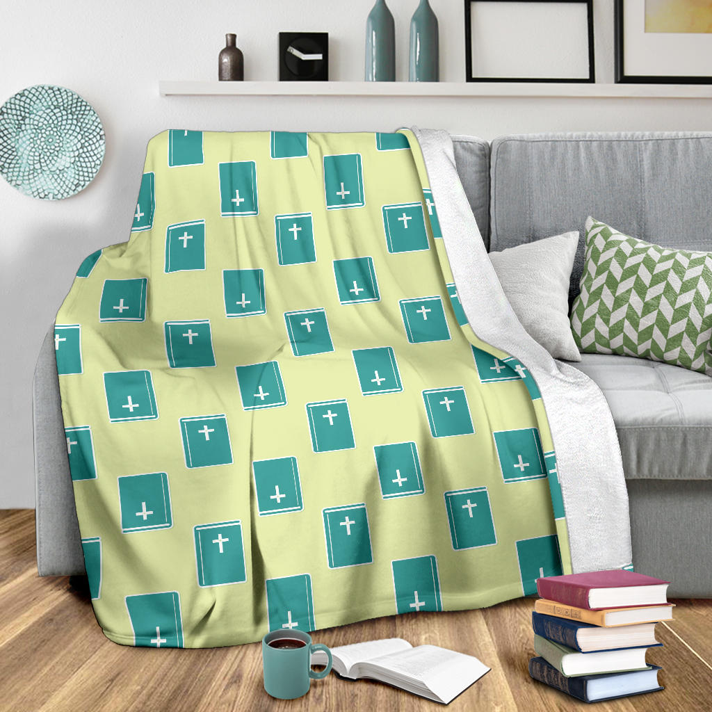Bible Pattern Print Design 04 Premium Blanket