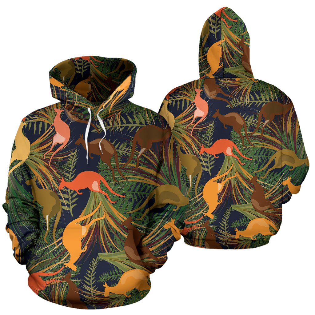 Kangaroos Pattern Print Design 07 Pullover Hoodie