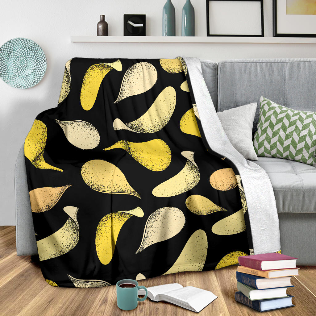 Potato Pattern Print Design A02 Premium Blanket