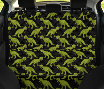 T Rex Pattern Print Design A02 Rear Dog Car Seat Cover Hammock
