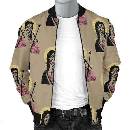 Christian Pattern Print Design 04 Men Bomber Jacket