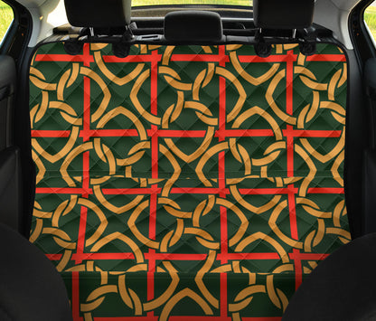 Irish Pattern Print Design 01 Rear Dog Car Seat Cover Hammock