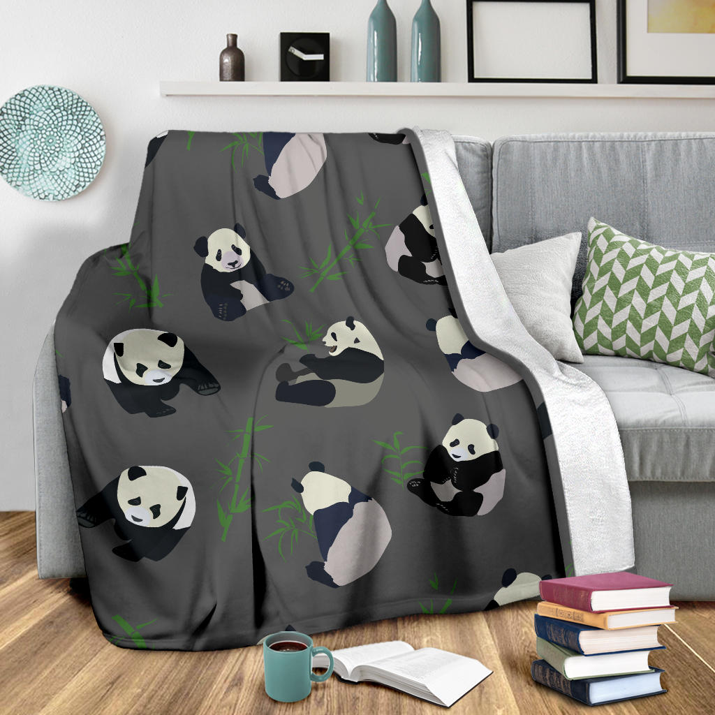 Panda Pattern Print Design A06 Premium Blanket