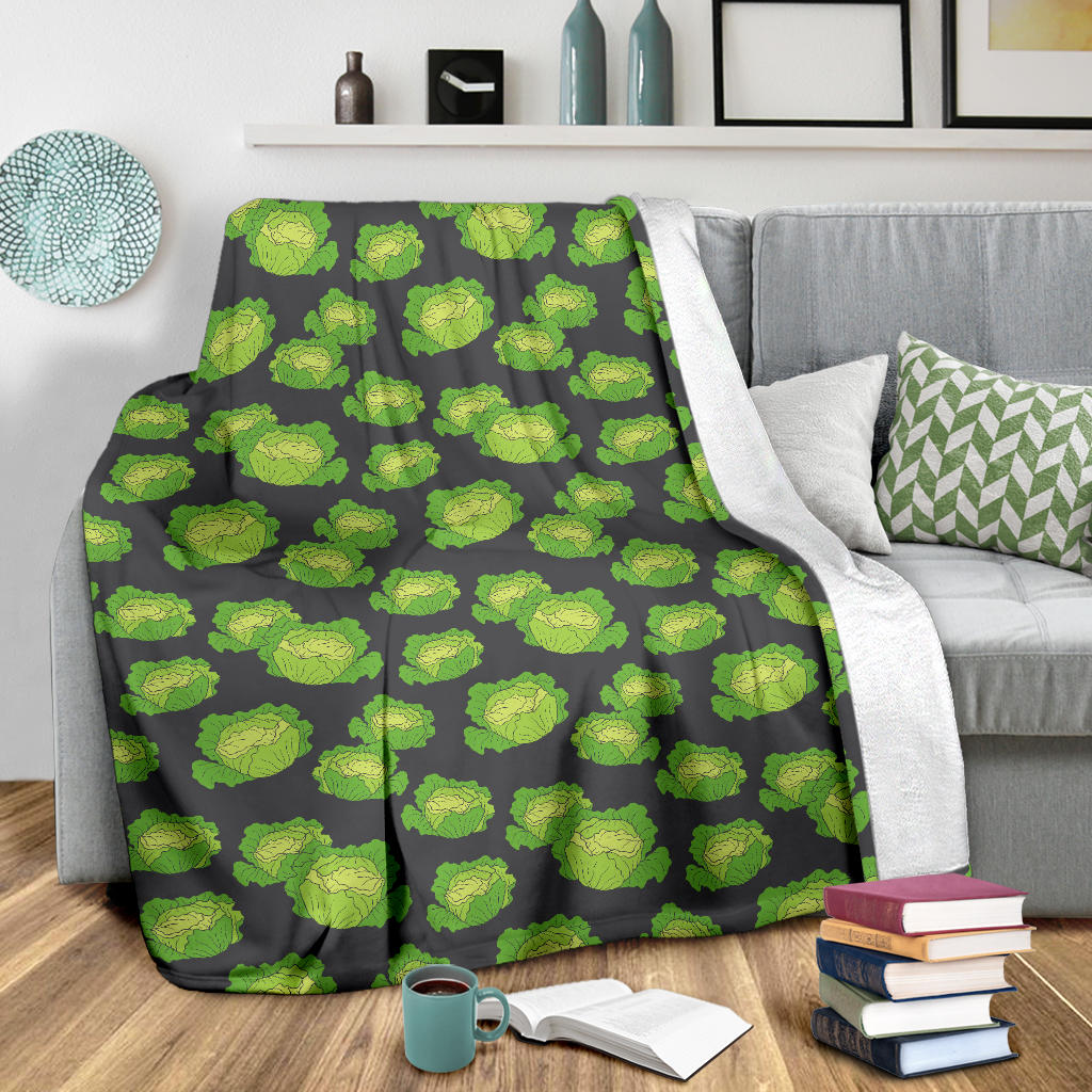 Cabbage Pattern Print Design 01 Premium Blanket