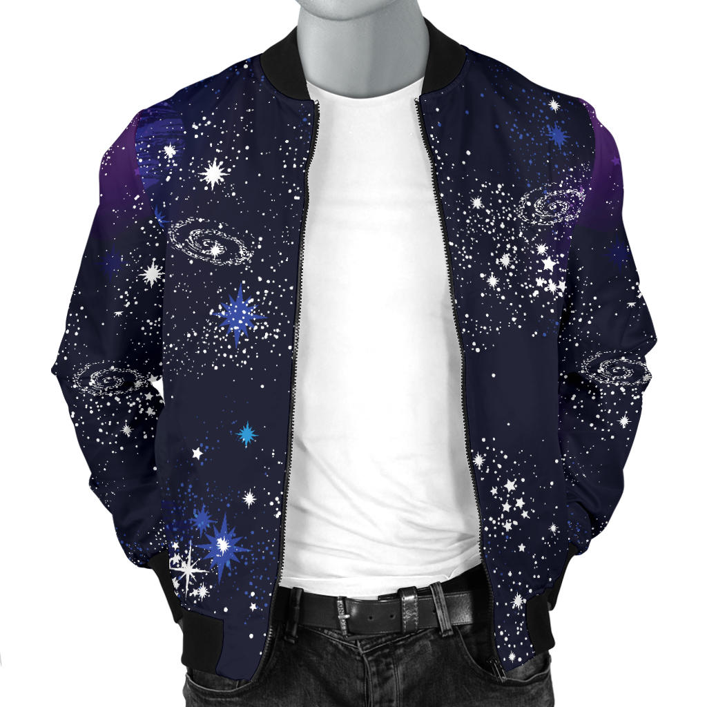 Cosmic Pattern Print Design 03 Men Bomber Jacket