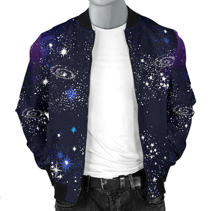 Cosmic Pattern Print Design 03 Men Bomber Jacket