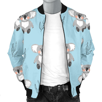 Koala Pattern Print Design 01 Men Bomber Jacket