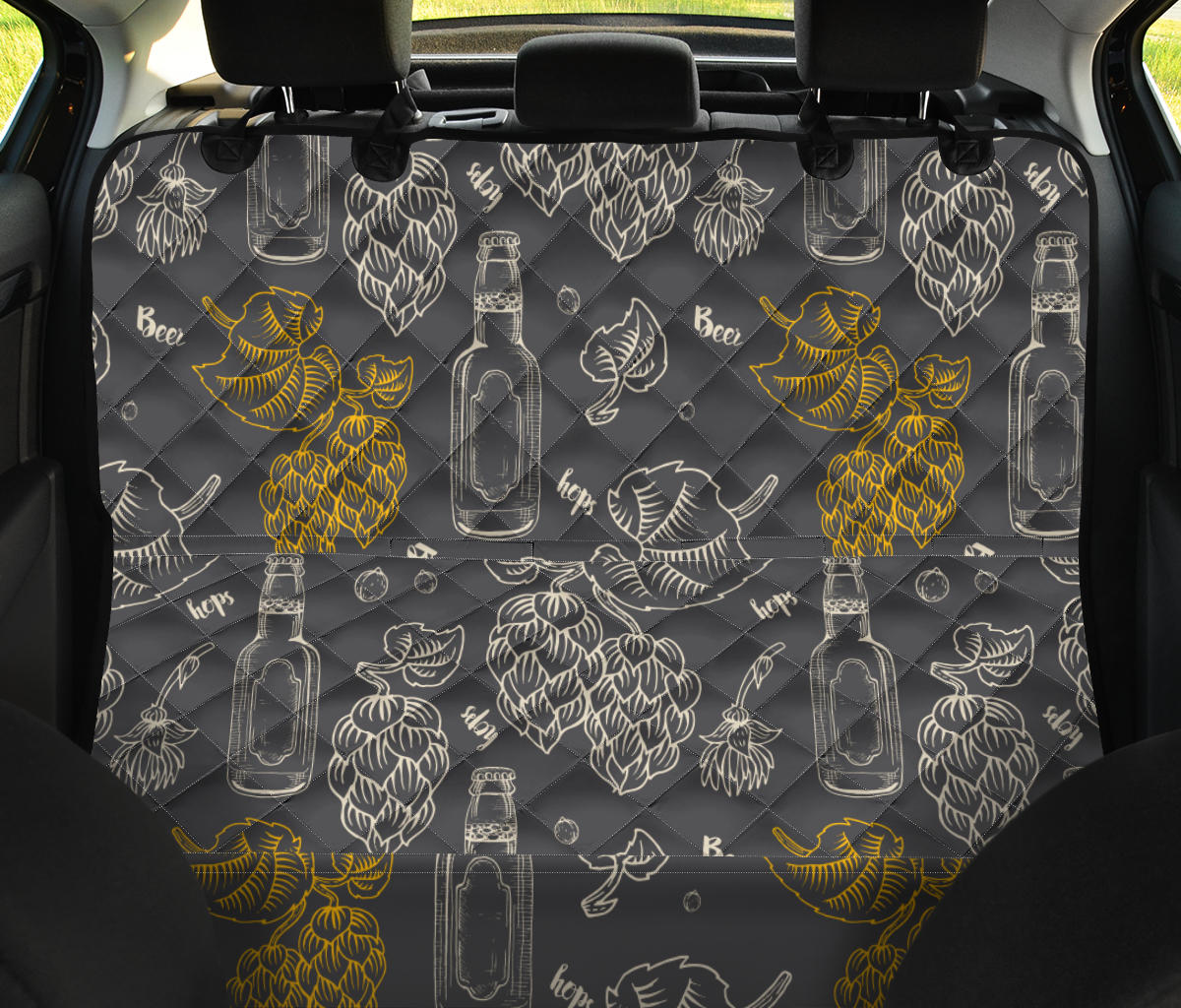 Hope Pattern Print Design 01 Rear Dog Car Seat Cover Hammock