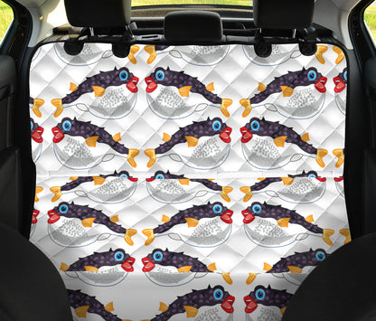 Fugu Pattern Print Design 03 Rear Dog Car Seat Cover Hammock