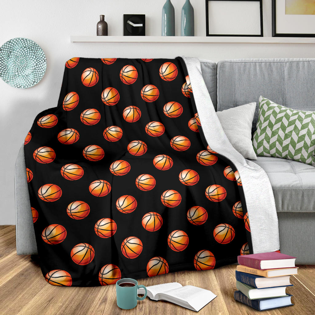 Basketball Pattern Print Design 01 Premium Blanket