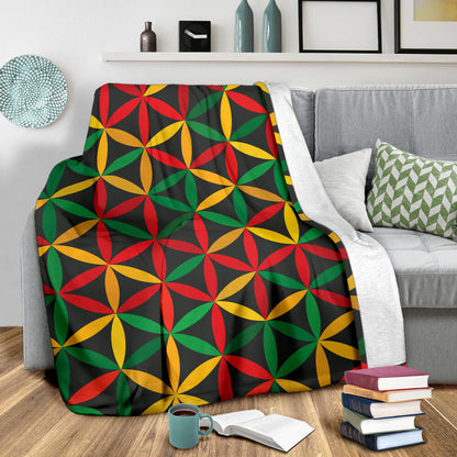 Rasta Pattern Print Design A04 Premium Blanket