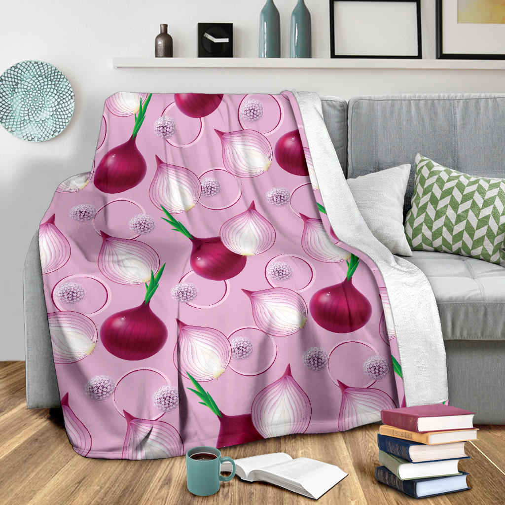 Onion Pattern Print Design A01 Premium Blanket