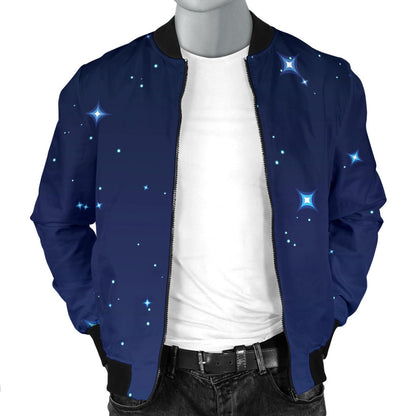 Night sky Pattern Print Design A01 Men Bomber Jacket
