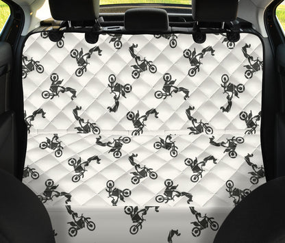 Motocross Pattern Print Design 03 Rear Dog Car Seat Cover Hammock