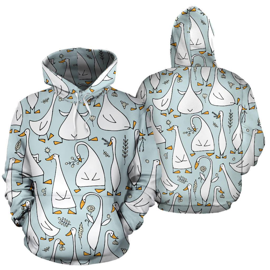 Goose Pattern Print Design 03 Pullover Hoodie
