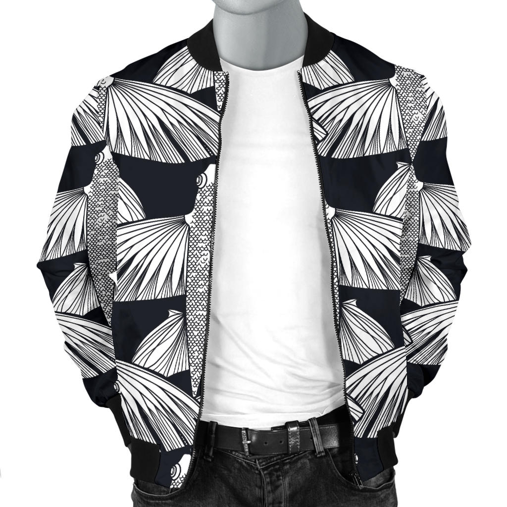 Flying Fish Pattern Print Design 03 Men Bomber Jacket