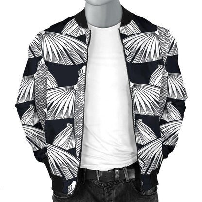 Flying Fish Pattern Print Design 03 Men Bomber Jacket