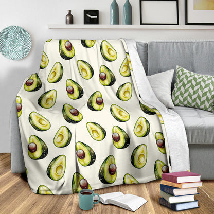 Avocado Pattern Print Design 01 Premium Blanket