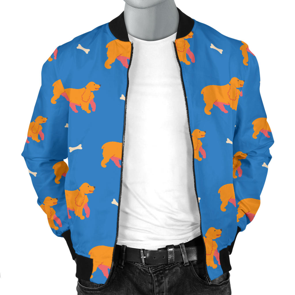 Cocker Pattern Print Design 04 Men Bomber Jacket