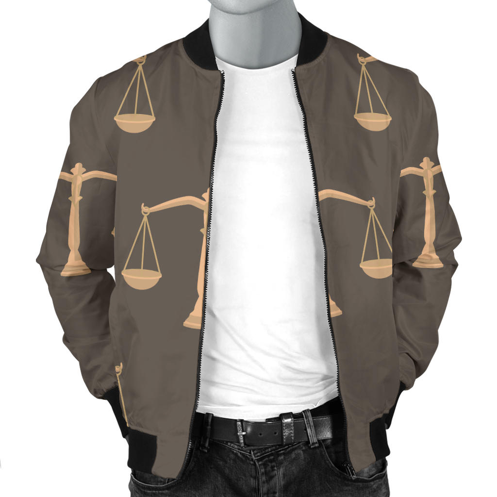 Libra Pattern Print Design 01 Men Bomber Jacket
