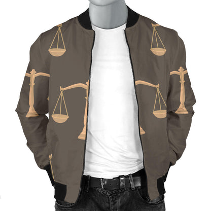Libra Pattern Print Design 01 Men Bomber Jacket