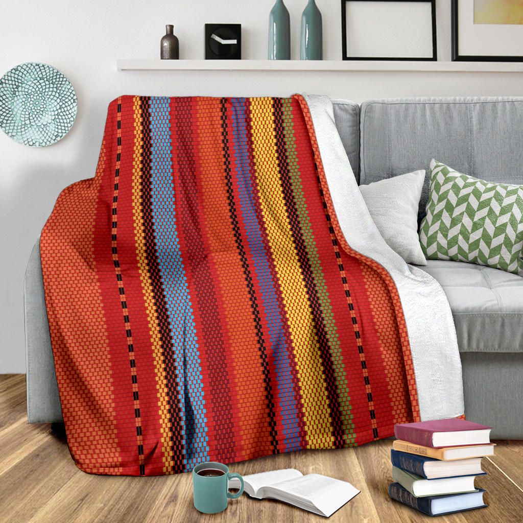 Mexican Pattern Print Design 05 Premium Blanket