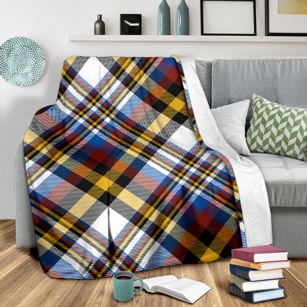 Madras Pattern Print Design 01 Premium Blanket