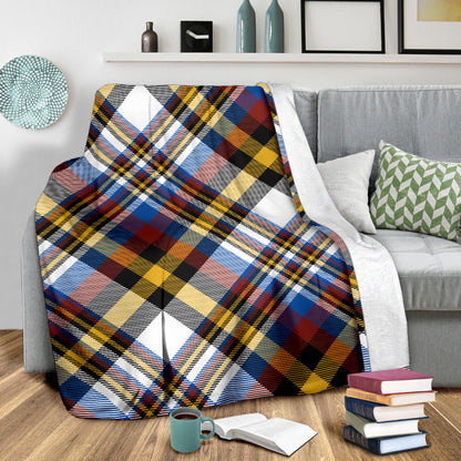 Madras Pattern Print Design 01 Premium Blanket