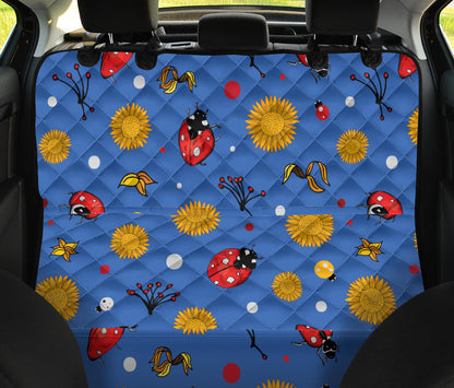 Ladybug Pattern Print Design 05 Rear Dog Car Seat Cover Hammock