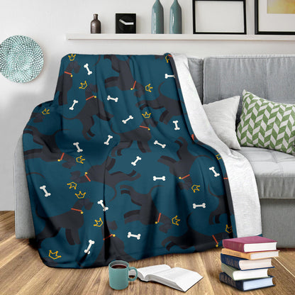 Schnauzers Pattern Print Design A04 Premium Blanket