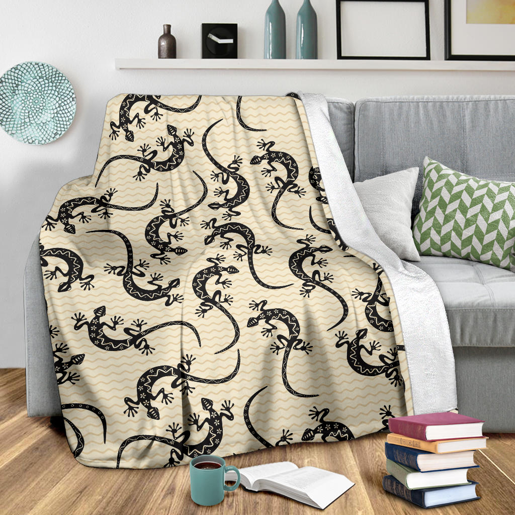 lizard Pattern Print Design 02 Premium Blanket