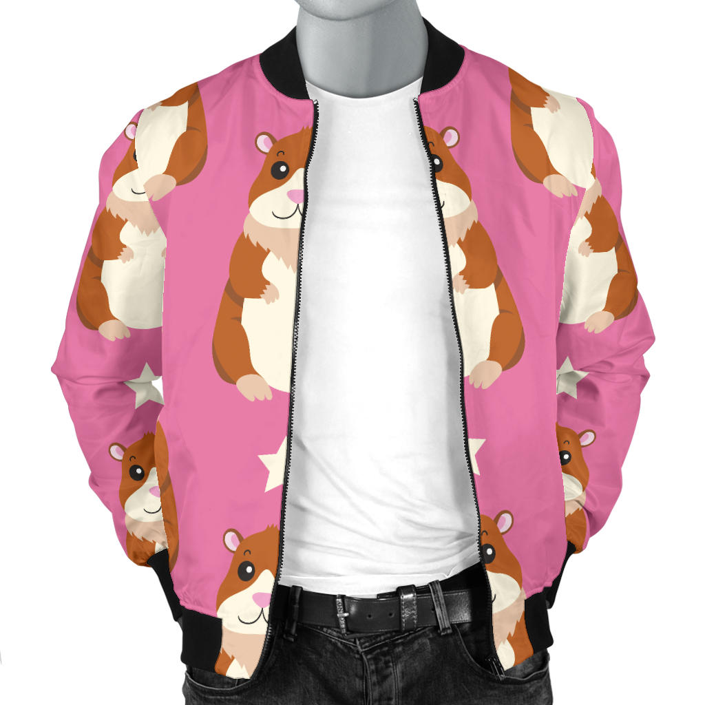 Hamster Cute Pattern Print Design 02 Men Bomber Jacket