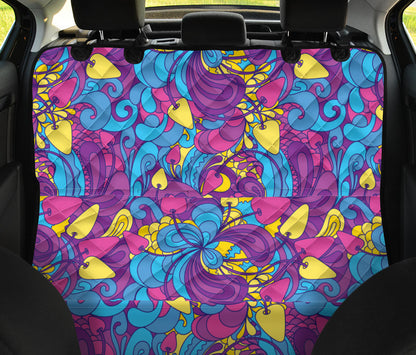 Psychedelic Mushroom Pattern Print Design A03 Rear Dog Car Seat Cover Hammock