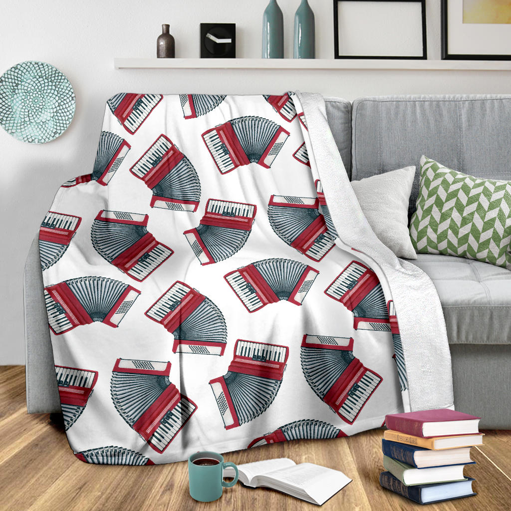 Accordion Pattern Print Design 03 Premium Blanket
