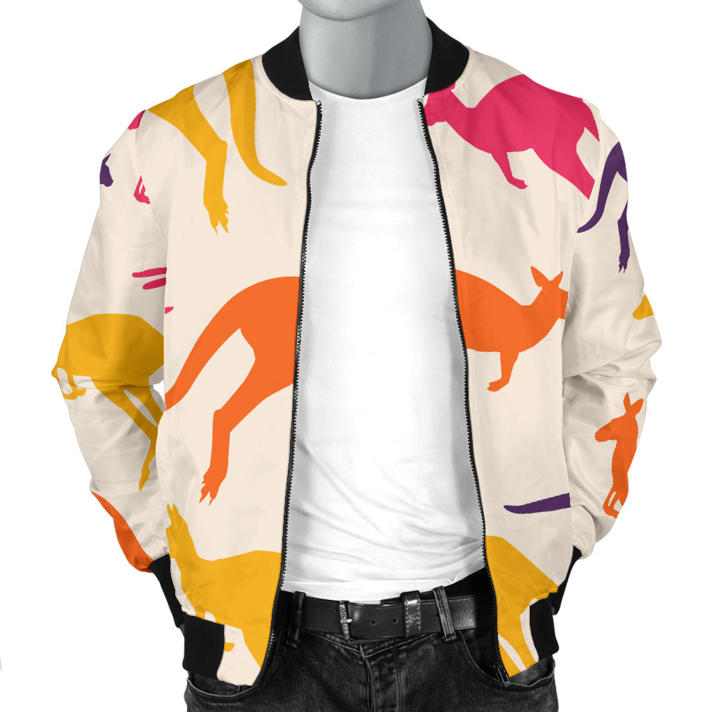 Kangaroos Pattern Print Design 01 Men Bomber Jacket